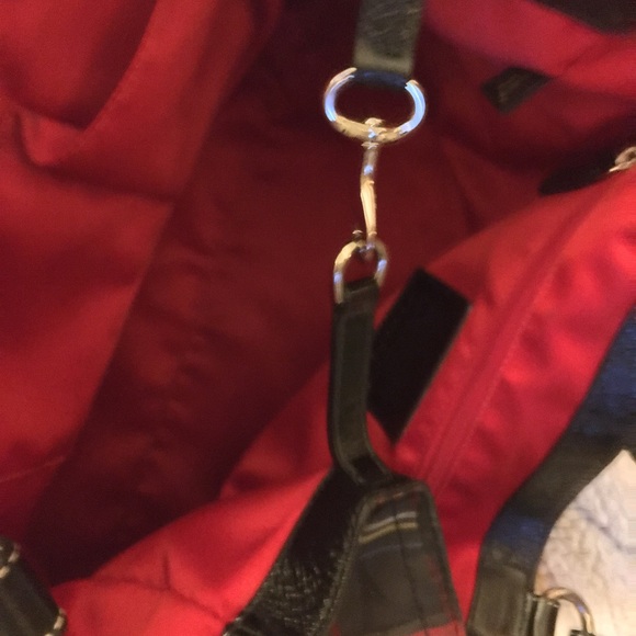 Coach Poppy Tartan Plaid Tote Bag with Matching Accordion Zip Wallet - Picture 13 of 15